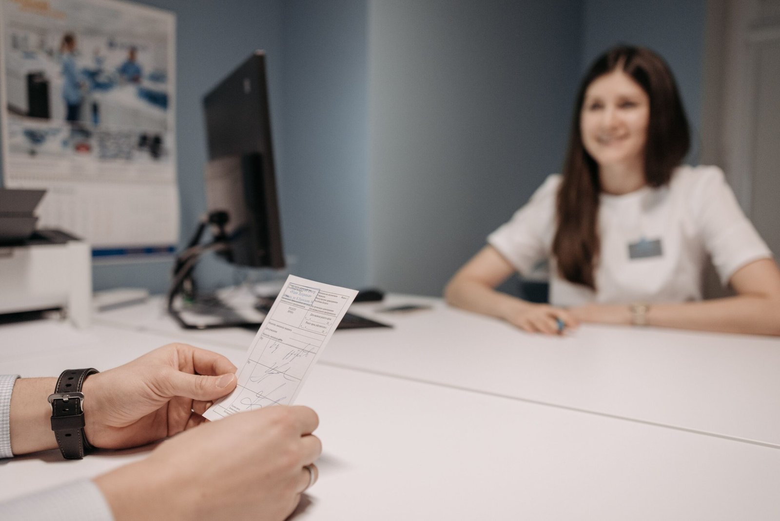 Doctor speaking with a patient